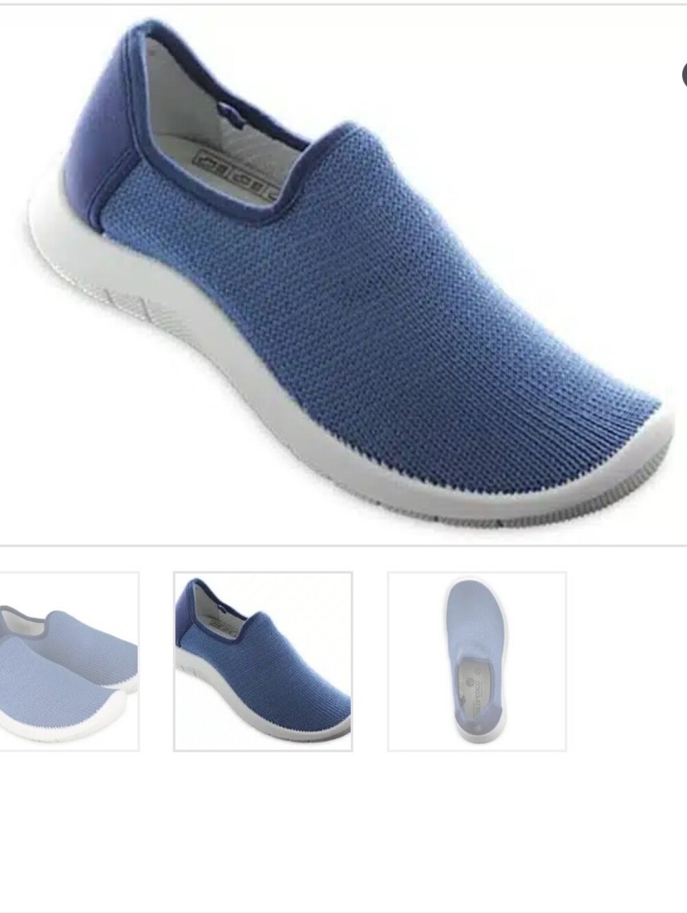 Arcopedico Women's Gaia Slip-On Comfort Stretch Shoes Blue with White Sole EU 40 - Picture 15 of 16